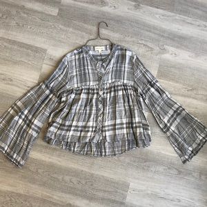 Anthropologie flannel top